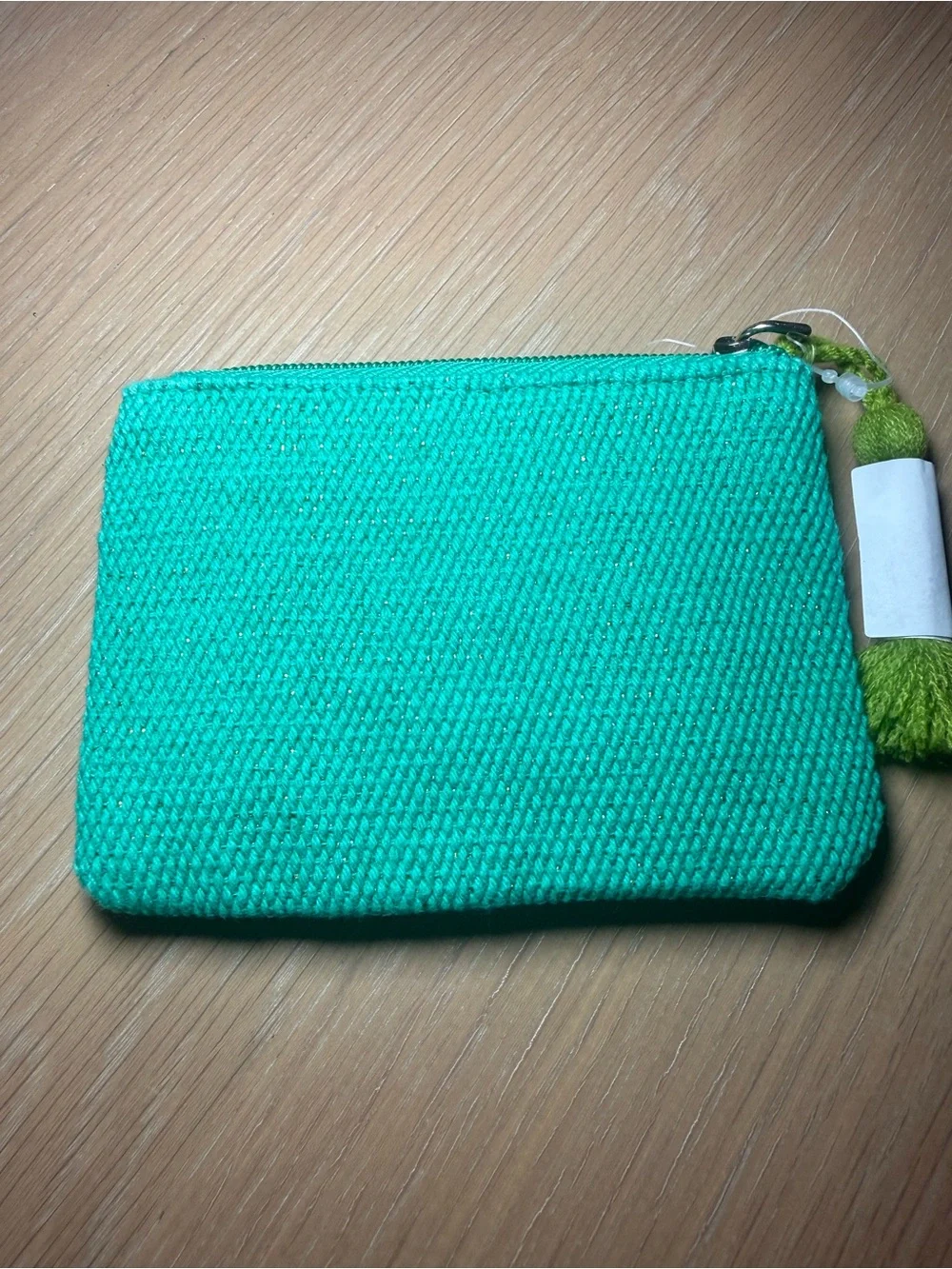 Hand-Beaded Avocado Coin Pouch - Green